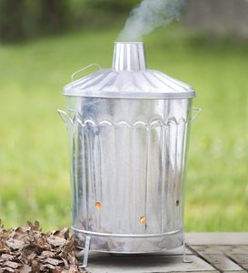 Brasero Portátil de Acero Galvanizado con Tapa para Quemar Residuos de Jardín al Aire Libre - Product Image 2