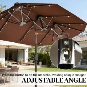 Parasol de terrasse extérieur, parasol de jardin et parasols et bases pour patio de café - Product Image 3