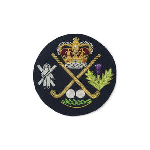 Badges de blazer personnalisés brodés à la main pour uniformes d'officiers de régiment professionnels, avec fil métallique doré, haute qualité - Product Image 1