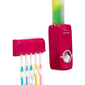 Accessori Per il bagno Set spazzolino da denti spazzolino titolare Dentifricio Supporto di Montaggio A Parete Cremagliera Cremagliera di vetro di spazzolini da denti Strumenti 2pcs - Product Image 1