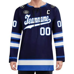 Fournisseur de maillots de hockey sur glace personnalisés 100% polyester imprimés par sublimation, Pakistan, OEM, vente en gros, exportation, acheteurs américains, uniforme d'équipe - Product Image 2
