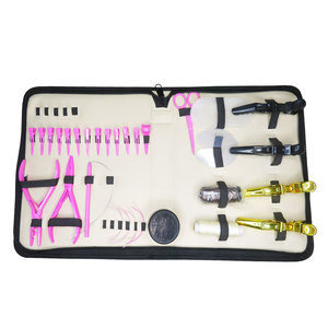 Kit Profesional de Extensiones de Cabello, Juego Completo de Herramientas y Accesorios con Pinzas de Cocodrilo, Tijeras y Accesorios de Práctica para Principiantes - Product Image 2