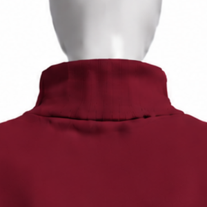 Maroon Oversized <b>Women</b> Mock Neck Sweatshirt Pearl Studded Sleeve Pullover Loose Fit Casual Streetwear Long Sleeve <b>Winter</b> <b>Top</b> - Product Image 4