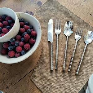Minimalist Silver Plated Cutlery Set <b>Mirror</b> Polish Long Handle Wedding Utensils Metal Dinner Spoon Fork Knife - Product Image 4