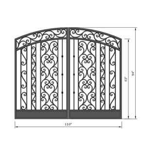Portail en fer forgé de luxe pour entrée de maison, portail métallique sur mesure et portail en fer avec options de quincaillerie et d'automatisation - Product Image 6