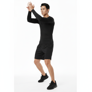 Men's Long Sleeve Rash Guard Black <b>Dragon</b> Print Full Sleeve Sublimation Quick Dry MMA Jiu Jitsu <b>Shirt</b> - Product Image 2