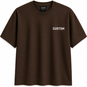 Fabricante de Camisetas de Algodón para Hombre de Marca Privada, Camiseta de Cuello Redondo Lisa con Bordado Personalizado, Proveedor Mayorista OEM ODM, Precio de Fábrica - Product Image 1