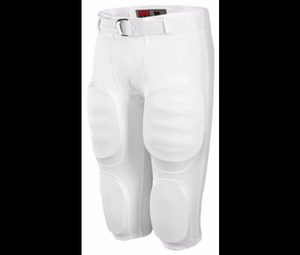Mens White Padded American Football Pants Belt Closure Regular Fit <b>Athletic</b> Practice Game Performance Sportswear export quality - Product Image 1