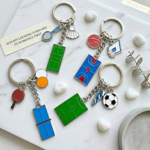 Llavero de esmalte personalizado de fútbol, en stock, con camiseta de fútbol, trofeo, botas de fútbol y campo de juego, recuerdo para club de aficionados - Product Image 5