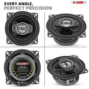Altoparlanti Coassiali per Auto a 5 Nuclei, 4 Coppie, 250W, 4 Ohm, Subwoofer a 2 Vie con Super Tweeter, Audio per Portiera - Product Image 5