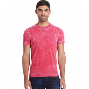 Men's O-Neck Short Sleeve Solid Color Acid Wash T-<b>Shirt</b> Regular Fit 100% Cotton Knitted Casual Wear - Product Image 1