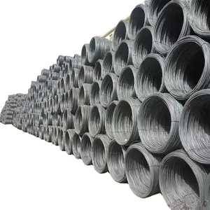 Varilla de alambre de acero al carbono SAE 1008 5,5mm 6,5mm varilla de alambre laminada en caliente Q195 SAE1008 Bar