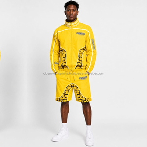 Ensemble coupe-vent unisexe de haute qualité, réfléchissant 3M, style vintage, pour homme, automne, sublimation, streetwear, ensemble haut et short - Product Image 1