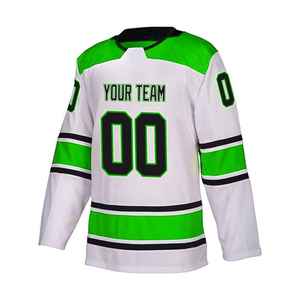 Maillot de hockey sur glace 100% polyester, nom de l'équipe personnalisé, impression numérique, logo frontal uni, séchage rapide, respirant, haute qualité, manches longues - Product Image 6