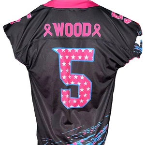 2025 personalizado fútbol americano Jersey transpirable aparejos sarga bordado corto de talla grande fábrica Pakistán para fanáticos padres - Product Image 1