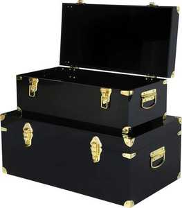 กล่องเก็บของโลหะเคลือบสีแดงและสีน้ำเงินสำหรับใส่เสื้อผ้าและเครื่องประดับ กล่องเก็บของน้ำหนักเบาแข็งแรงสำหรับใช้ในบ้านพร้อมกุญแจล็อค - Product Image 5