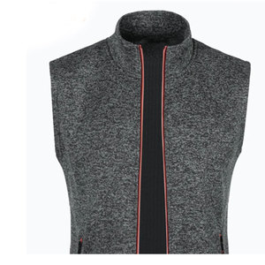 Autumn Winter <b>Men's</b> Knitted Canvas Reversible Waterproof Fashion Casual <b>Top</b> Zipper Vest Sleeveless Crew Neck Fleece Solid Color - Product Image 6