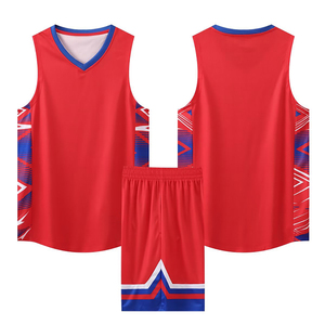 Ensemble short et maillot de basket personnalisé sublimé, imprimé géométrique blanc, col en V, sans manches, séchage rapide, vêtements de sport pour hommes - Product Image 6