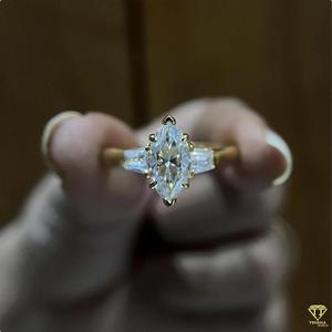Bague de fiançailles vintage Trisha Jewels en moissanite taille princesse en argent sterling 925 pour femme - Product Image 5