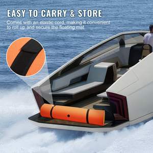 Alfombrilla de agua flotante grande de 9x6 pies, alfombrilla de agua flotante de 3 capas de 1,3 \ "de espesor, balsa de espuma XPE resistente al desgarro para adultos, diversión acuática inflable - Product Image 5