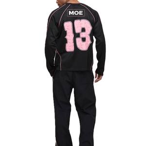 เสื้อฟุตบอลอเมริกันแบบตาข่ายสำหรับผู้ชาย คุณภาพสูง พิมพ์ลายแบบซับลิเมชั่น ผลิตจากโพลีเอสเตอร์ ชุดทีม รับผลิตแบบ OEM จำนวนมาก - Product Image 5