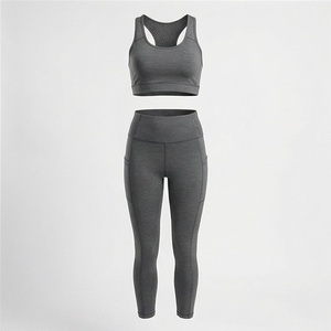 Vêtements de sport en gros sur mesure : Ensemble de yoga pour femmes, hauts de fitness à manches longues pour la course et la gym - Product Image 1