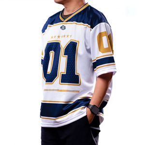 Service professionnel d'impression par transfert thermique sur mesure OEM pour maillots de football américain, motifs colorés durables, badges d'équipe imprimés - Product Image 3