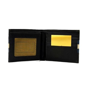 Premium Dark Navy Blue Leather Bifold Wallets for Men with <b>ID</b> Window Card Slots Slim Minimalist Design Durable Stitching Pockets - Product Image 6