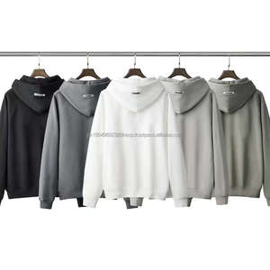 Sudadera con Capucha Personalizada 100% Algodón de Color Sólido, Sudadera con Capucha de Felpa Francesa para Hombre, Sudadera con Capucha Extra Grande con Cremallera - Product Image 2