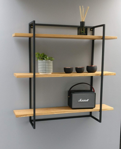 Étagère murale en métal contemporaine pour chambre et bureau - Product Image 3