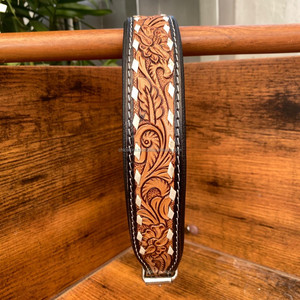 Fabricant de colliers de chien rembourrés en cuir usiné à la main de haute qualité en cuir de vache véritable colliers d'entraînement réglables pour animaux de compagnie - Product Image 2