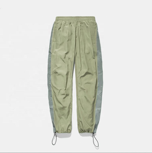 <b>Men</b> Nylon Track Pants Wide Leg Jogger <b>Trousers</b> <b>Elastic</b> Waist Drawstring Cargo Pants for Casual Outdoor Wear <b>Men</b> Sports - Product Image 1