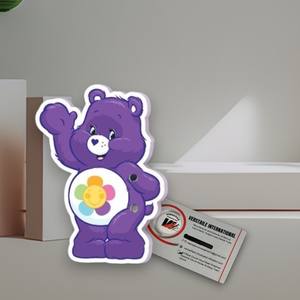 แผ่นต่อขนตาอะคริลิคแบบมืออาชีพ ลายหมีสีม่วงรุ้ง ประดับเพชร พร้อมโลโก้สั่งทำพิเศษ สำหรับต่อขนตาแบบ Private Label เป็นมิตรต่อสิ่งแวดล้อม - Product Image 4