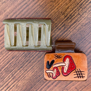 Vaquera de alta calidad occidental mano Tooled cuero elegante pinza para el cabello cuero grabado múltiples impresiones accesorios para el cabello para mujeres - Product Image 6