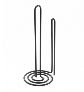 Black Stainless Steel <b>Paper</b> Towel Holder With Round Base High Quality For <b>Kitchen</b> Dining Bathroom Office Cafe And Party Use - Product Image 2