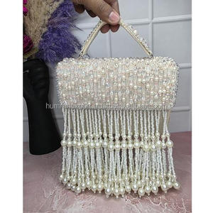 Handmade Embroidered <b>Clutch</b> Bag Women <b>Wedding</b> Purse Ethnic Designer Evening Party Handbag Luxury Custom Supplier From India - Product Image 1