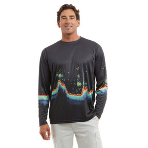 Camisa de pesca de manga larga para hombre, estampado por sublimación, anti-UV UPF 50, poliéster, jersey, ropa para exteriores para adultos y venta en línea - Product Image 1