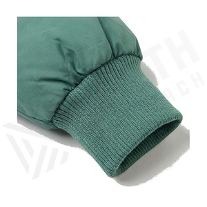 Hooded Quilted Waterproof <b>Bubble</b> Jacket Black Full Sleeve Winter Windproof Cotton Shell Knitted Fabric Polyester Filling Stand - Product Image 6