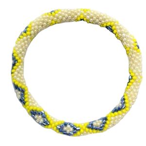 Golden hour <b>beaded</b> <b>bracelet</b> Snow drift <b>beaded</b> <b>bracelet</b> by MD Handicraft - Product Image 1