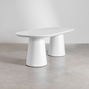 Vandana Hexa Vesta Oval <b>dining</b> <b>table</b> 220x95 cm in Noemi cement - Product Image 5