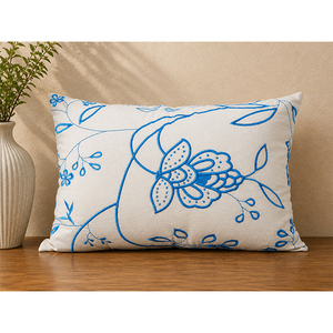 Luxury Cotton Embroidered <b>Cushion</b> <b>Cover</b> | Designer Decorative Pillow <b>Cover</b> for Sofa & Living Room - Product Image 2