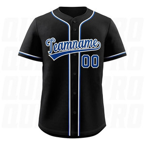 Maillots de baseball pour hommes sur mesure, respirants, 100% polyester, vêtements de sport, chemises de baseball à boutons sur le devant, impression par sublimation - Product Image 1