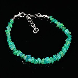 Natural Green Opal Chip <b>Bracelet</b> Raw Uncut Ethiopian Opal Jewelry Wholesale Bulk Supply - Product Image 1