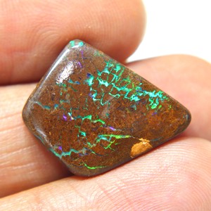 Opale de Boulder Naturelle d'Australie, Cabochon d'Opale de Boulder Solide, Opale de Boulder Verte, Pierre d'Opale à Feu pour la Fabrication de Bijoux - Product Image 3