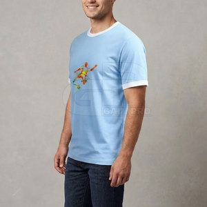 Camiseta de Fútbol Estilo Urbano con Diseño de Estampado Audaz en Tela Desgastada, Corte Holgado, Ideal para Uso Diario y un Look Urbano - Product Image 6