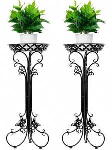 Soporte de hierro de lujo para macetas, diseñado para hogares de primera calidad, que realza la decoración verde con un diseño metálico sofisticado. - Product Image 3