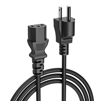 Câble d'alimentation SYONG standard 5 pieds USA C13 10 ampères 125 volts noir 3 broches pour TV, ordinateur, imprimante, ordinateur portable