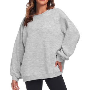 Casual Wear <b>Women's</b> Sweatshirt Pullover Plain 2024 Wholesale Custom OEM Design Crewneck <b>Women's</b> Clothing Breathable Sweatshirts - Product Image 3