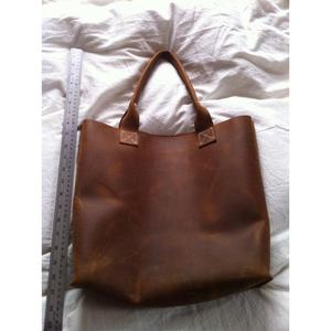 Bolsos de compras personalizados para mujer, hechos a mano, de cuero genuino, con logo impreso, bolso de mano para fiestas, gran venta. - Product Image 2