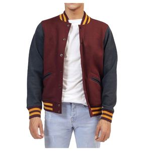 Genuine Leather Sleeves Winter Wear <b>Smart</b> Stylish Men's High Quality Eco-Friendly Quick Dry Street Letterman Varsity <b>Jacket</b> - Product Image 1